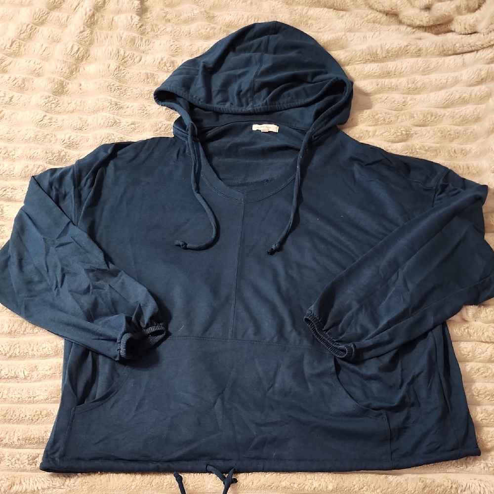 Women's Navy Blue Hoodie Sweater